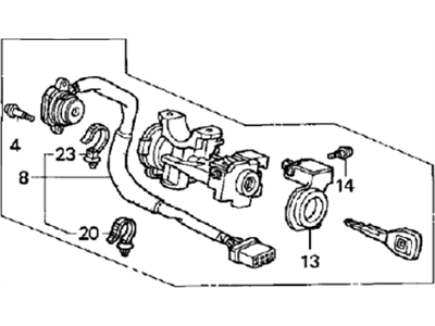 Honda 35100-S0X-A12 Lock Assy., Steering