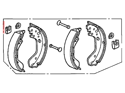 Honda 43053-S0X-010 Shoe Set, Rear Brake