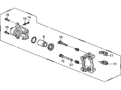 2003 Honda Odyssey Brake Caliper - 43018-S0X-A00