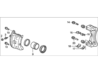 Honda 06453-S0X-505RM Caliper Sub-Assembly, Left Front (Reman)