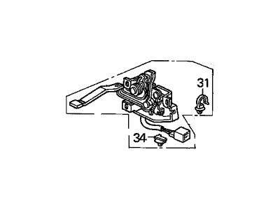 Honda 74120-S0X-A20 Lock Assembly, Hood