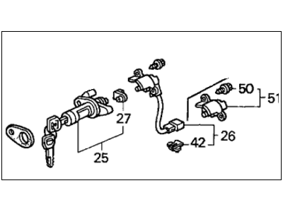 Honda Trunk Lock Cylinder - 74861-S0X-A11