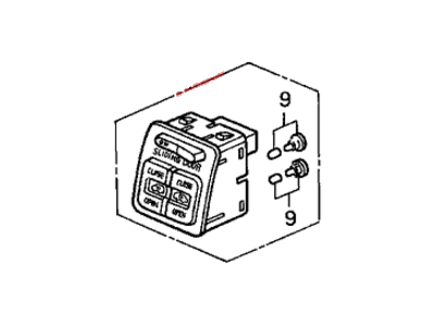 Honda 35385-S0X-A01 Switch Assy., Sliding Door