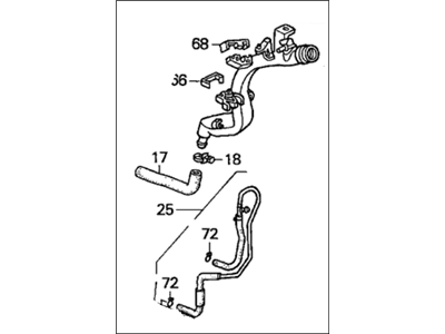 Honda 17650-S0X-A53 Pipe Assembly, Fuel Filler