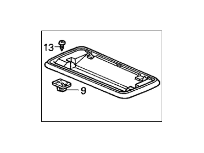 Honda 83307-S0X-A00ZA Cover C, Middle Seat Striker *G49L* (LIGHT FERN GREEN)