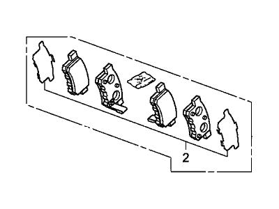 Honda 43022-TA0-A70 Pad Set, Rear