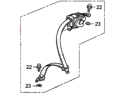 2009 Honda Accord Seat Belt - 04824-TA5-A00ZE