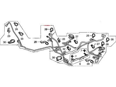 Honda 77962-TA0-A00 Wire Harness, SRS Floor