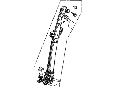 Honda 72210-TA0-A01 Regulator Assembly, Right Front Door Power