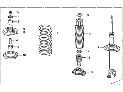 Honda 52610-TA5-A02 Damper Assembly, Right Rear