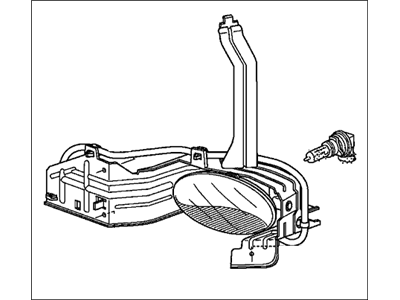 Honda 33901-TA0-305 Foglight Unit, Passenger Side (No Cord)