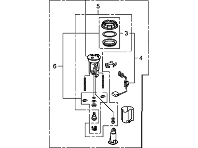 2009 Honda Accord Fuel Pump - 17045-TK4-A00