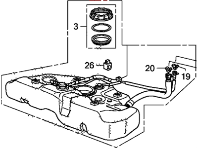 Honda 17044-TA0-L00 Tank Set, Fuel