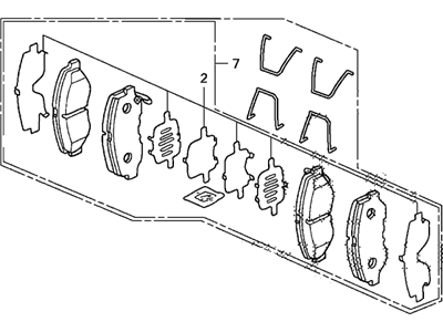 Honda 45022-TA5-X01 Pad Set, Front