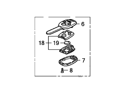 Honda 35118-TA0-A02 Blank-Key, Immobilizer T/M