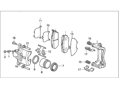 1992 Honda Civic Brake Caliper - 45230-SR3-N32