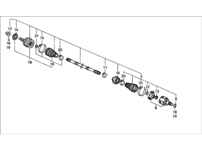 1994 Honda Civic Axle Shaft - 44010-SR3-040