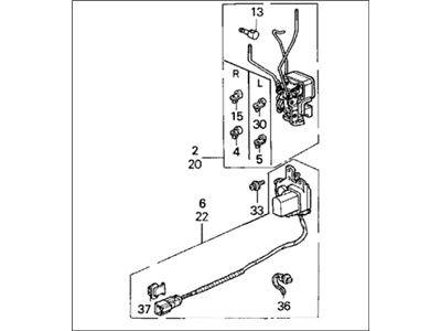 1995 Honda Civic Door Lock Actuator - 72150-SR4-A12