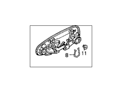 1995 Honda Civic Door Handle - 72180-SR8-A01ZL