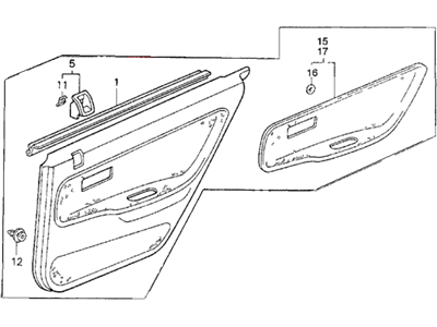 1994 Honda Civic Door Trim Panel - 83750-SR1-A00ZA