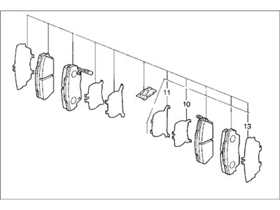 1993 Honda Civic Brake Pad Set - 45022-SR3-N31