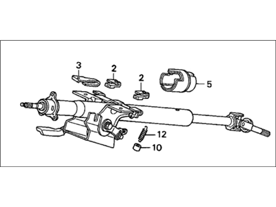 1995 Honda Civic Steering Column - 53200-SR3-A02