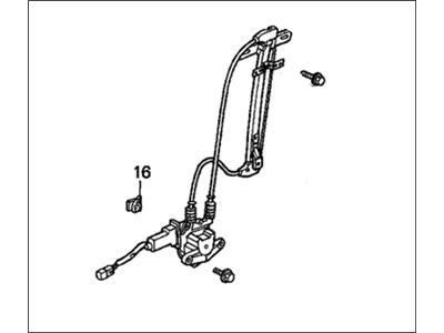 1994 Honda Civic Window Regulator - 72750-SR1-A03