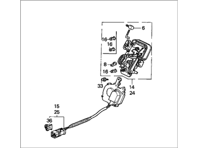 1995 Honda Civic Door Lock Actuator - 72650-SR4-J02