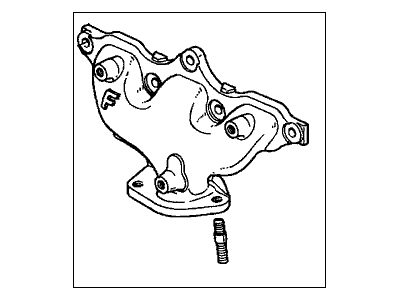 Honda 18000-P8E-L00 Manifold Assembly, Front Exhuast