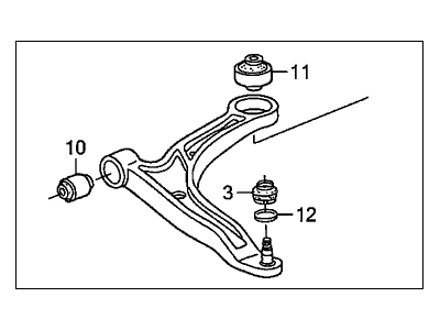 Honda 51360-S3V-A03 Arm, Left Front (Lower)