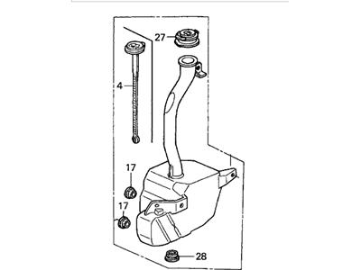 thumbnail image 2 of Washer Fluid Reservoir For 2006-2008 Honda Pilot – Evan-Fischer, Direct Fit, With Cap 2 of 5