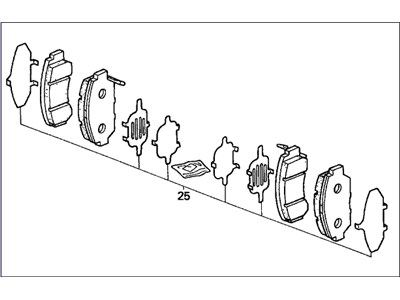 Honda 45022-S9V-A02 Set, Pad Front (63.5M