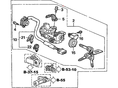 Honda 06350-S9V-A03ZBNI Cylinder Set *NH361L*