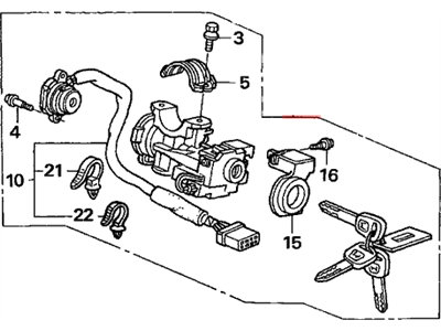 Honda 35100-S9V-319NI Lck Assy,Steering