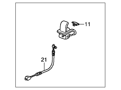 Honda 81329-S3V-A13ZD Lever, R. Middle Seat Reclining *NH361L* (CF GRAY)