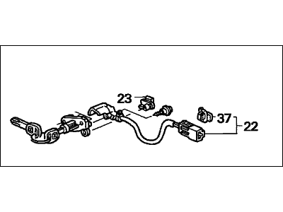 Honda 74861-S9V-A01 Cylinder, Tailgate