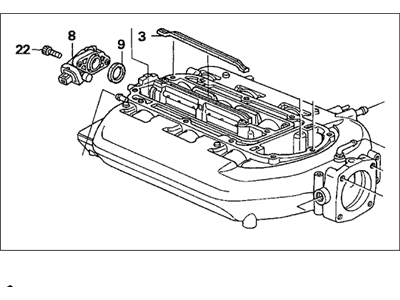 Honda 17030-RDA-A01 Manifold Sub-Assembly, Intake