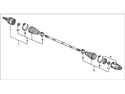 Honda 42310-S9V-010 Driveshaft Assembly, Passenger Side