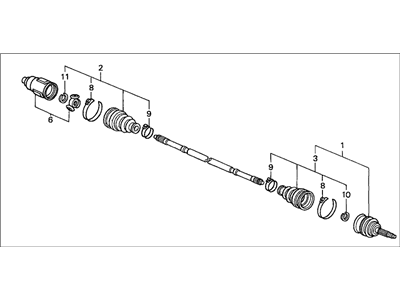 Honda 42311-S9V-010 Driveshaft Assembly, Driver Side