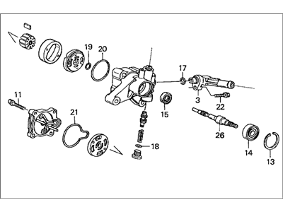 Honda 06561-PVF-505RM Power Steering Pump (Reman)