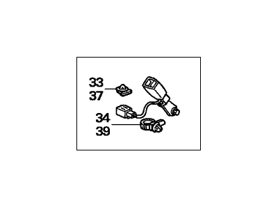 Honda 04816-S9V-L01ZD Buckle Set, L. FR. Seat Belt *G65L* (TU GREEN)