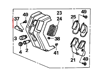 Honda 83406-S9V-A52ZB Garnish Assy., RR. Console *NH361L* (CF GRAY)