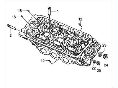 Honda 12300-P8F-307 Cylinder Head Assembly, Rear