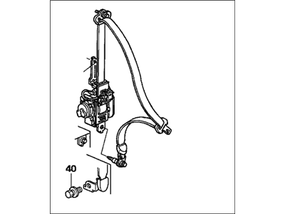 2007 Honda Pilot Seat Belt - 04818-S9V-A03ZG