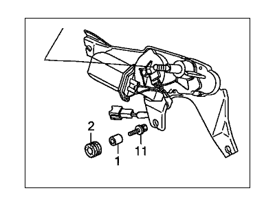 Honda 76700-S9V-A01 Motor Assembly, Rear Windshield Wiper