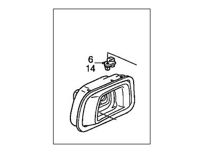 Honda 72620-S9V-A01ZF Handle Assembly, Right Rear Inside (Dark Saddle)