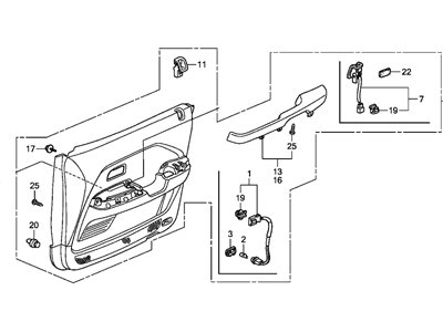Honda Pilot Door Trim Panel - 83550-S9V-A11ZC