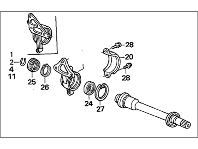 Honda 44500-S3V-A00 Shaft Assembly, Half