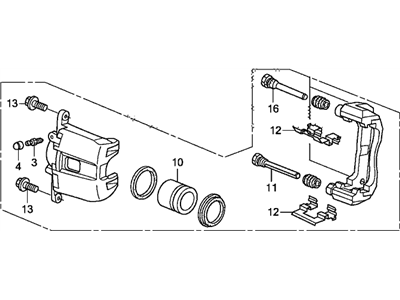 2010 Honda Accord Brake Caliper - 45019-SDP-A01RM