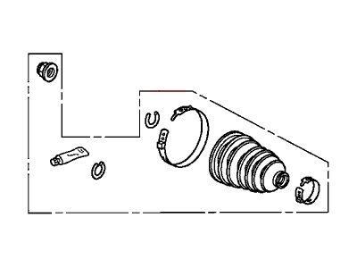 Honda 44018-TA0-A01 Boot Set, Outboard